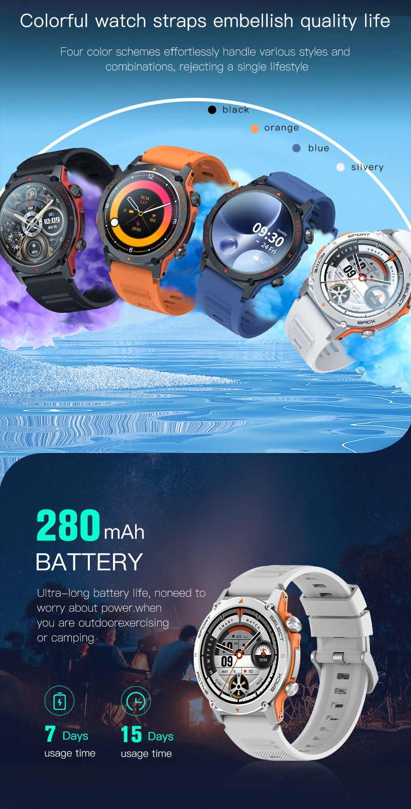 Z136 Nova Watch Pro X1 Smart Watch | Waterproof | Heart Rate Monitor | Sports Model | Bluetooth